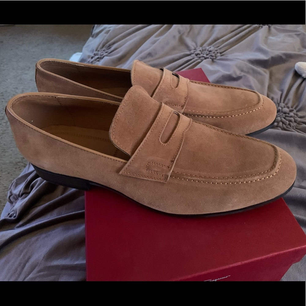 Saks Fifth Ave suede loafers